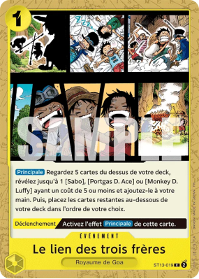 Carte One Piece Le lien des trois frères ST13-019 C PRB02