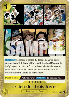 Carte One Piece Le lien des trois frères ST13-019 C FOIL PRB02