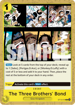 Carte One Piece Le lien des trois frères ST13-019 C PRB02