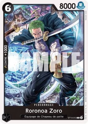 Carte One Piece Roronoa Zoro ST14-013 C PRB02