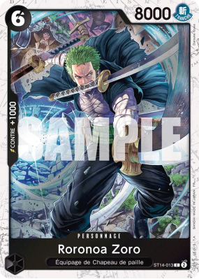 Carte One Piece Roronoa Zoro ST14-013 C FOIL PRB02