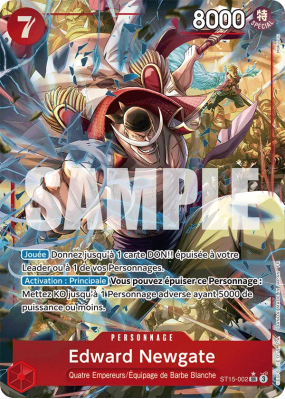 Carte One Piece Edward Newgate ST15-002 SR ALT ART PRB02