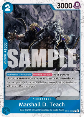 Carte One Piece Marshall D. Teach ST17-005 C FOIL PRB02