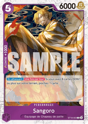 Carte One Piece Sangoro ST18-003 C FOIL PRB02
