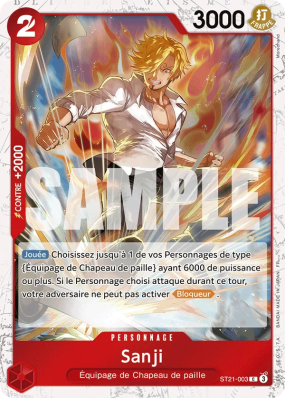 Carte One Piece Sanji ST21-003 C FOIL PRB02