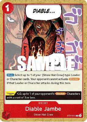 Carte One Piece Diable Jambe ST01-016 C