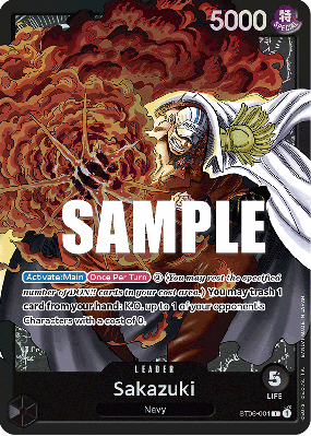 Carte One Piece Sakazuki ST06-001 L