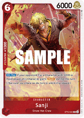 Carte One Piece Sanji ST10-004 C