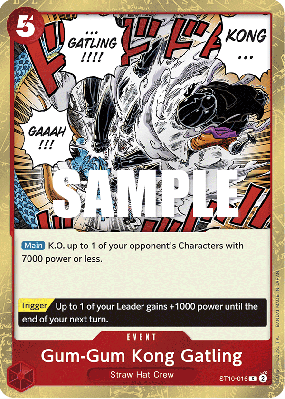 Carte One Piece Gum-Gum Kong Gatling ST10-016 C