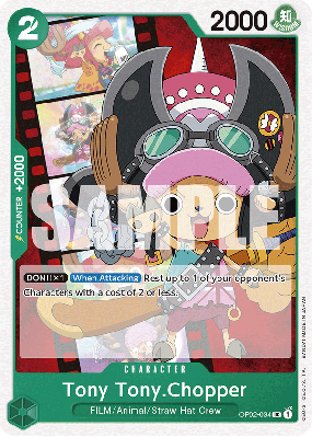 Carte One Piece Tony Tony Chopper OP02-034 UC ST11