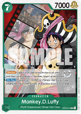 Carte One Piece Monkey D. Luffy OP02-041 R ST11