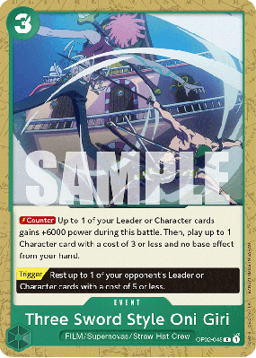 Carte One Piece Three Sword Style Oni Giri OP02-045 C ST11