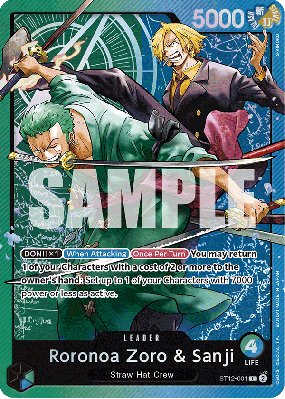 Carte One Piece Roronoa Zoro & Sanji ST12-001 L