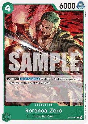 Carte One Piece Roronoa Zoro ST12-008 C