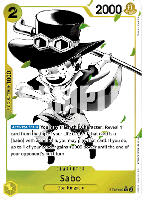 Carte One Piece Sabo ST13-007 C ALT ART