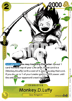 Carte One Piece Monkey D. Luffy ST13-014 C ALT ART