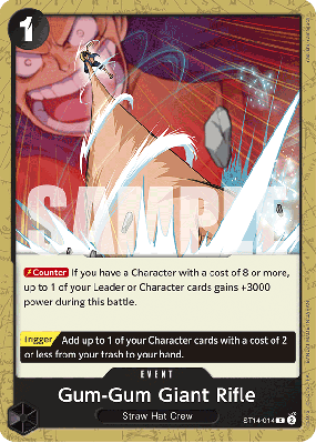 Carte One Piece Gum-Gum Giant Rifle ST14-014 C