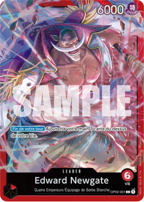 Carte One Piece Edward Newgate OP02-001 L ST15