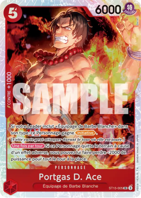 Carte One Piece Portgas D. Ace ST15-005 SR