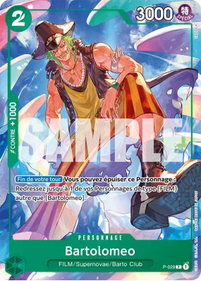 Carte One Piece Bartolomeo P-029 P ST16