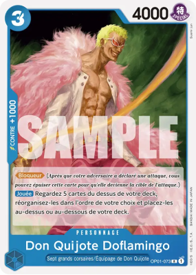 Carte One Piece Don Quijote Doflamingo OP01-073 R ST17