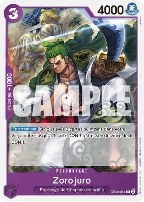 Carte One Piece Zorojuro OP05-067 R ST18