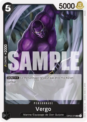Carte One Piece Vergo OP03-079 UC ST19