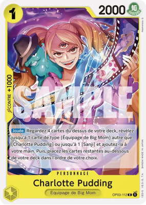 Carte One Piece Charlotte Pudding OP03-112 R ST20