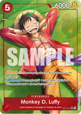 Carte One Piece Monkey D. Luffy ST21-014 SR ALT ART