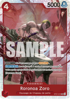 Carte One Piece Roronoa Zoro ST21-015 SR