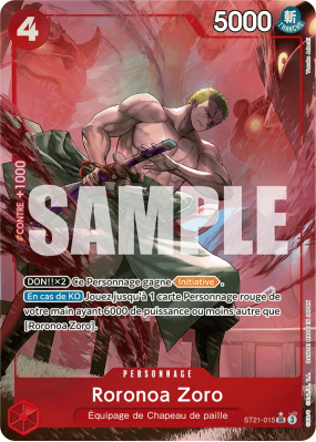 Carte One Piece Roronoa Zoro ST21-015 SR ALT ART