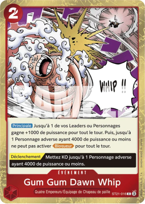 Carte One Piece Gum Gum Dawn Whip ST21-016 C