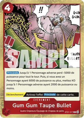 Carte One Piece Gum Gum Taupe Bullet ST21-017 C