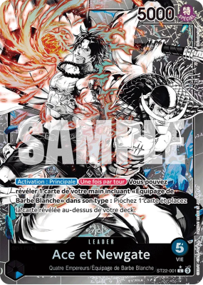 Carte One Piece Ace et Newgate ST22-001 L ALT ART