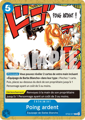 Carte One Piece Poing ardent ST22-017 C