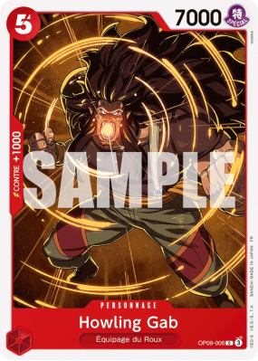 Carte One Piece Howling Gab OP09-006 C ST23
