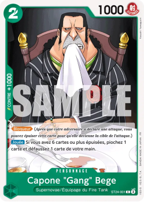 Carte One Piece Capone "Gang" Bege ST24-001 C
