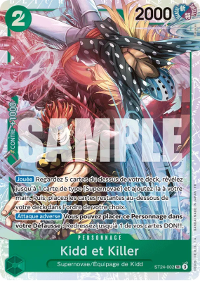 Carte One Piece Kidd et Killer ST24-002 SR
