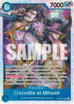 Carte One Piece Crocodile et Mihawk ST25-003 SR