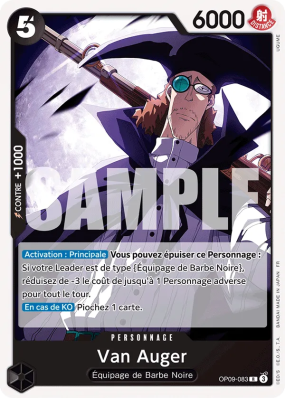 Carte One Piece Van Auger OP09-083 R ST27