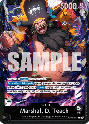 Carte One Piece Marshall D. Teach OP09-081 L ST27