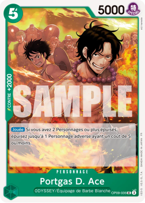 Carte One Piece Portgas D. Ace OP09-035 UC ST28