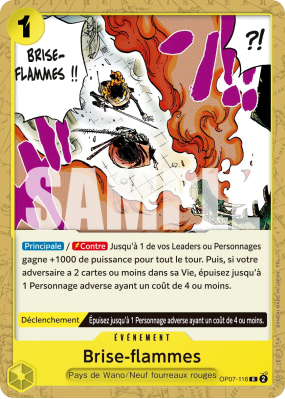 Carte One Piece Brise-flammes OP07-116 R ST28