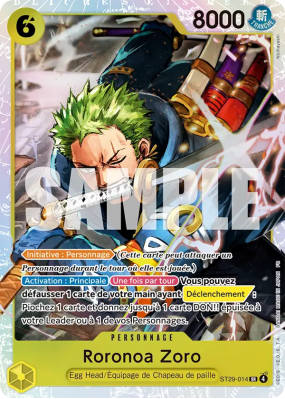 Carte One Piece Roronoa Zoro ST29-014 SR