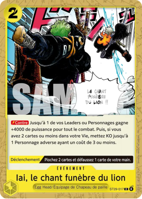Carte One Piece Iai, le chant funèbre du lion ST29-017 C