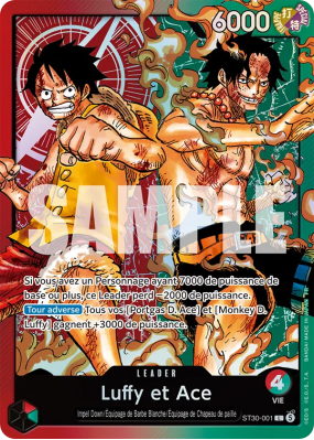 Carte One Piece Luffy et Ace ST30-001 L