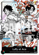 Carte One Piece Luffy et Ace ST30-001 L ALT ART