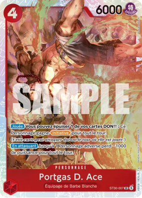 Carte One Piece Portgas D. Ace ST30-007 SR