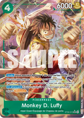 Carte One Piece Monkey D. Luffy ST30-012 SR ALT ART