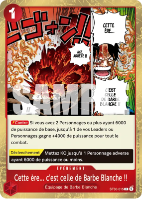 Carte One Piece Cette ère c'est celle de Barbe Blanche !! ST30-015 C